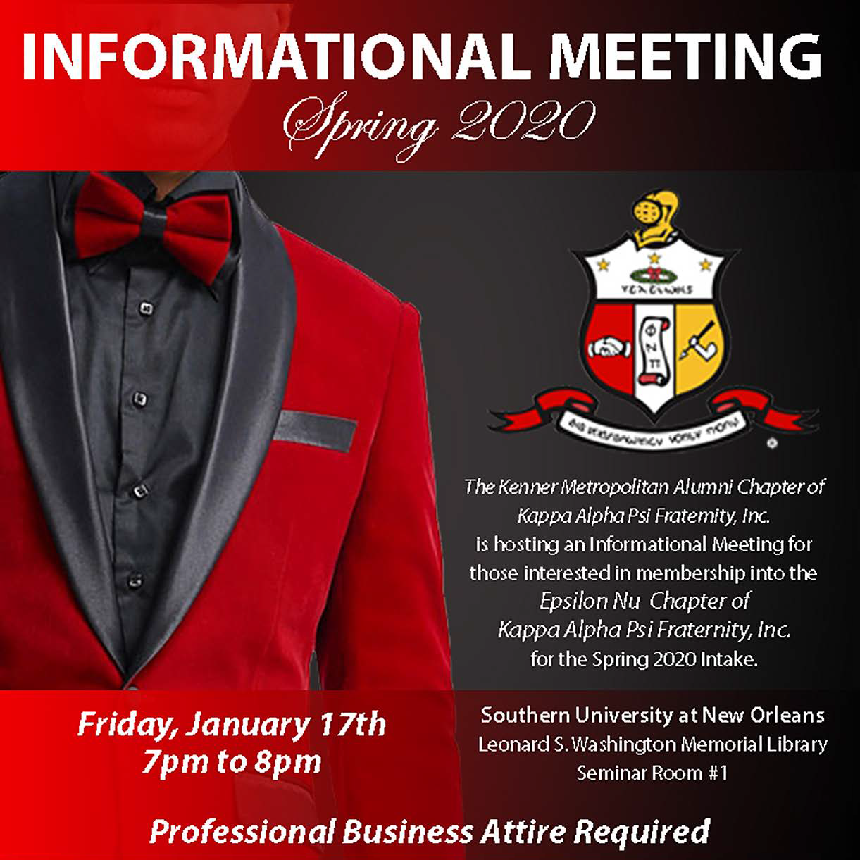 Kappa Alpha Psi Fraternity, Incorporated Informational Meeting
