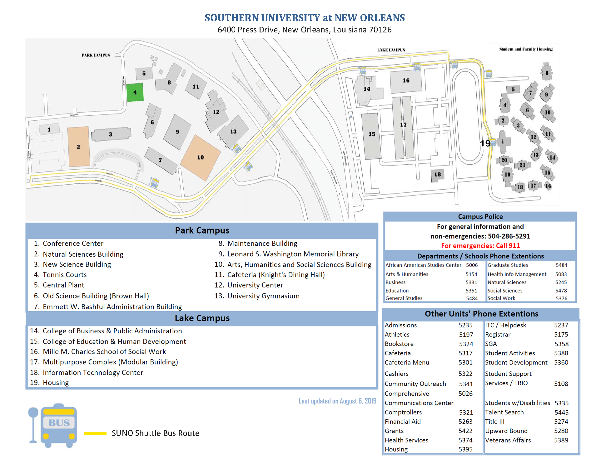 Maps And Directions Southern University At New Orleans