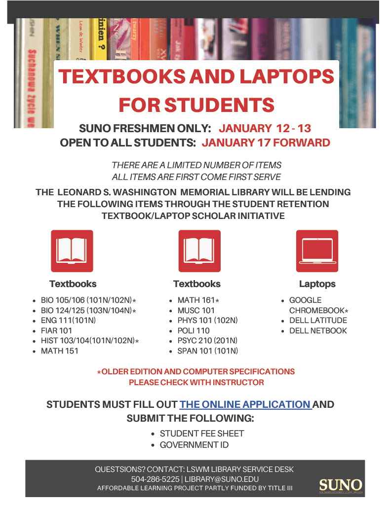 Textbook and Laptops for Students