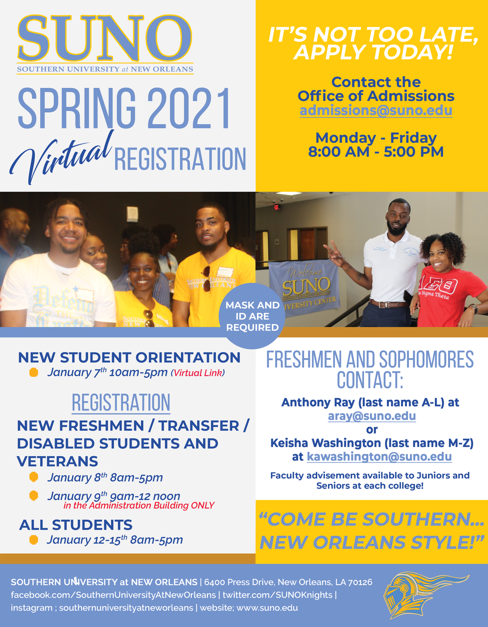 Spring 2021 Registration