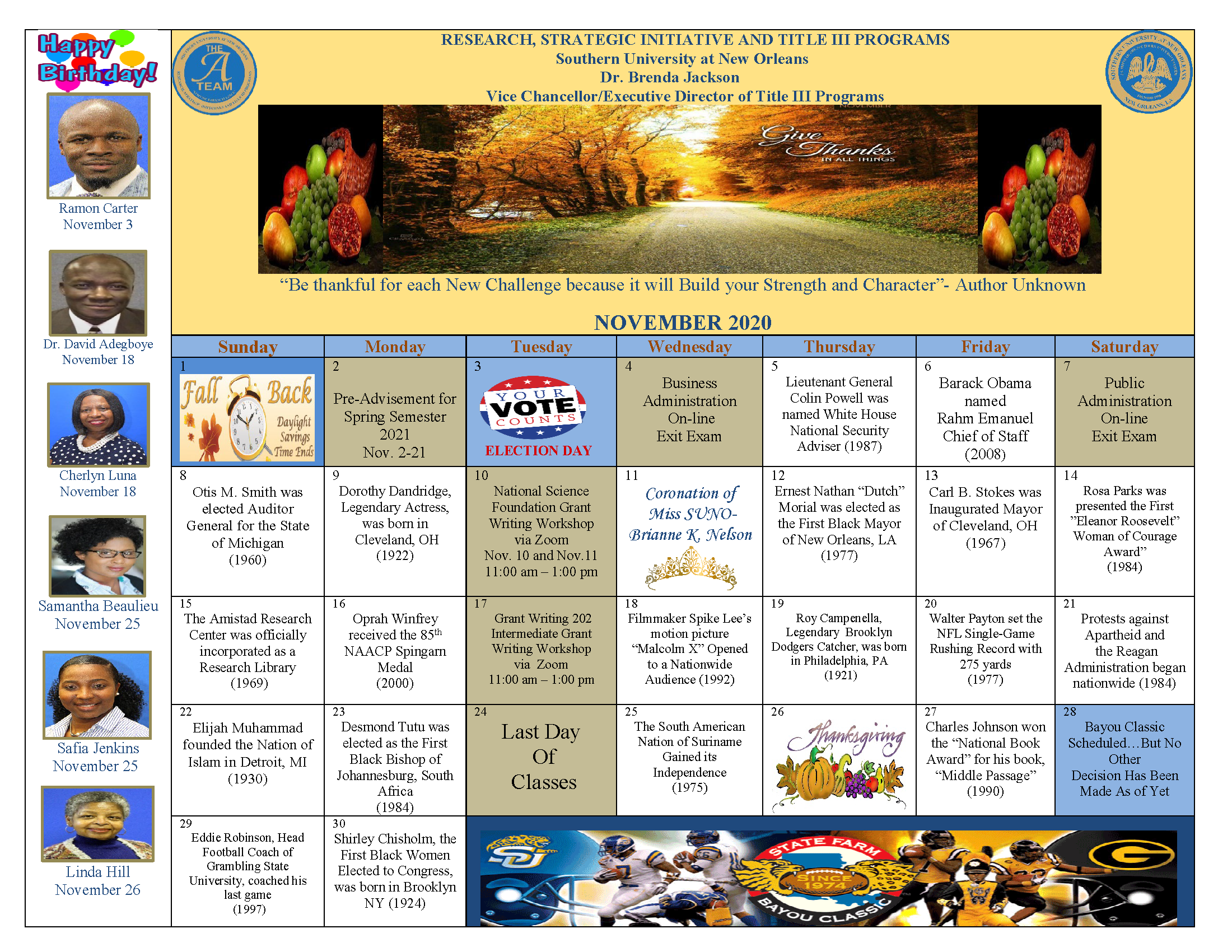 November 2020 Calendar