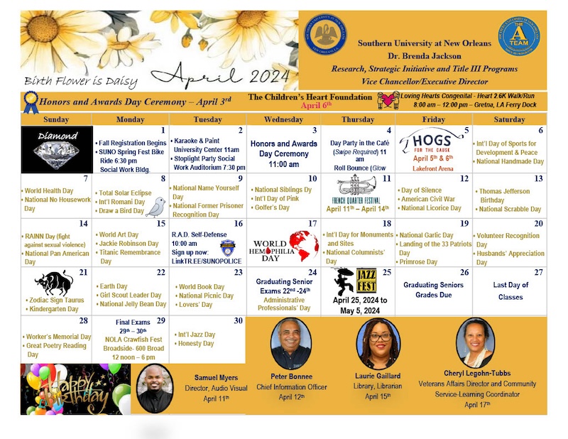 University Of New Orleans Spring 2025 Calendar